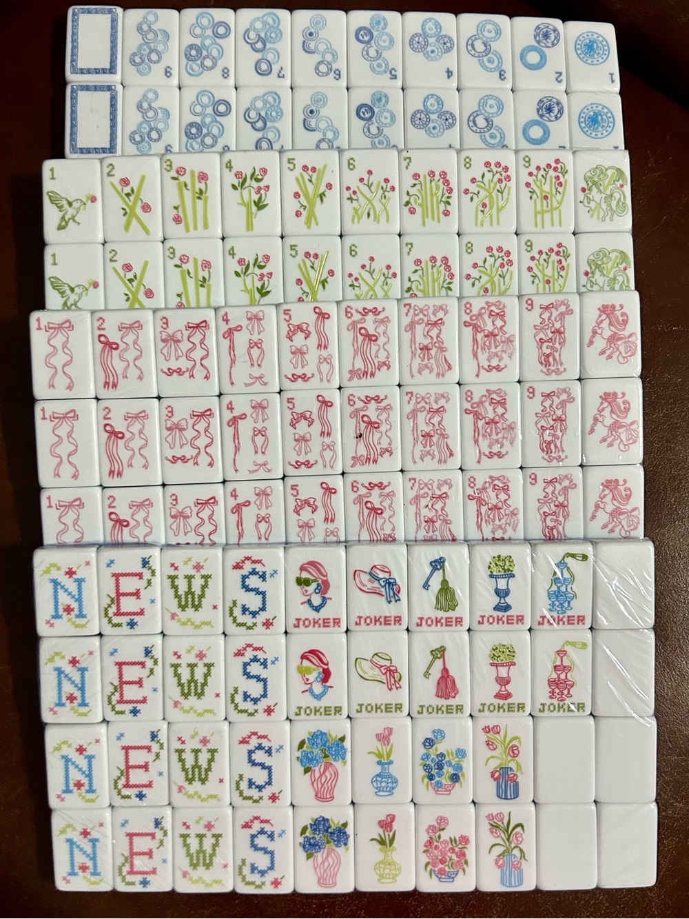 American Mahjong Grandmillenial Pink Bows